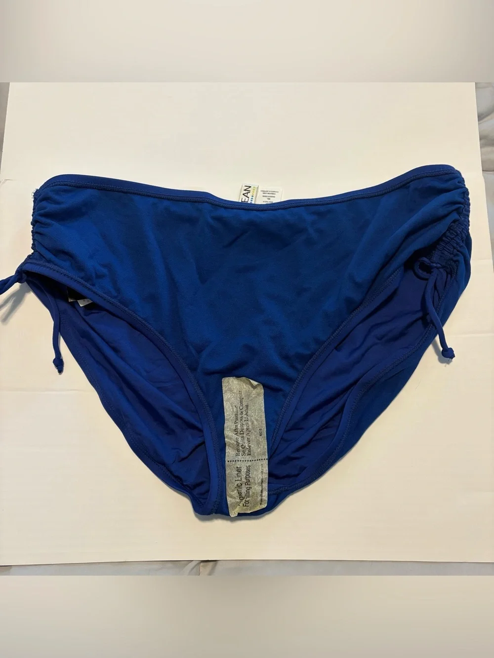 Tummy Control Bikini Bottom Women’s XL Navy Blue Adjustable Side Tie‎ Swim